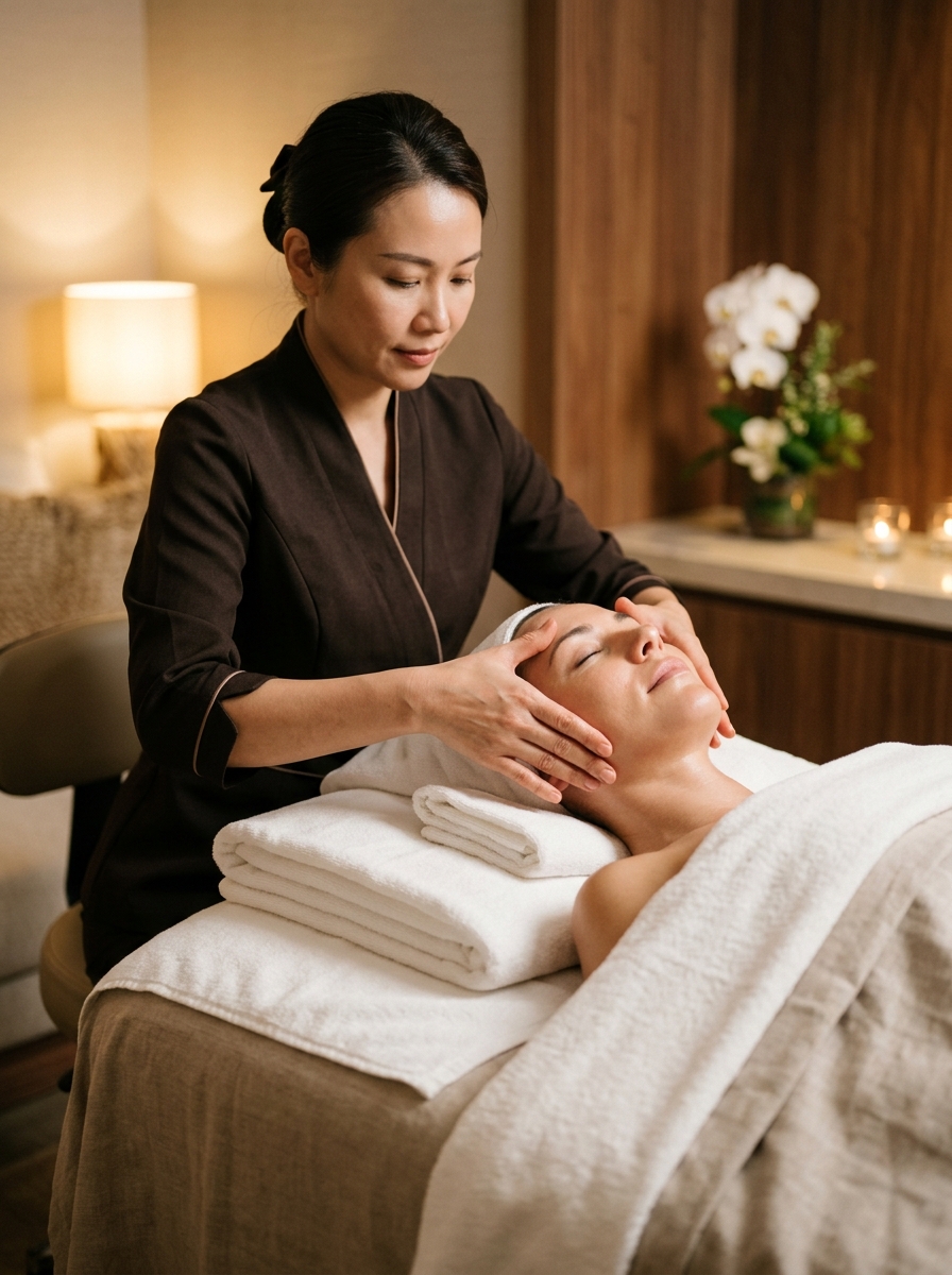 Face Lifting and Acupressure Massage